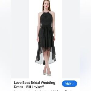 Bill Levkoff Love Boat Bridal Black Sample Dress Size 10
